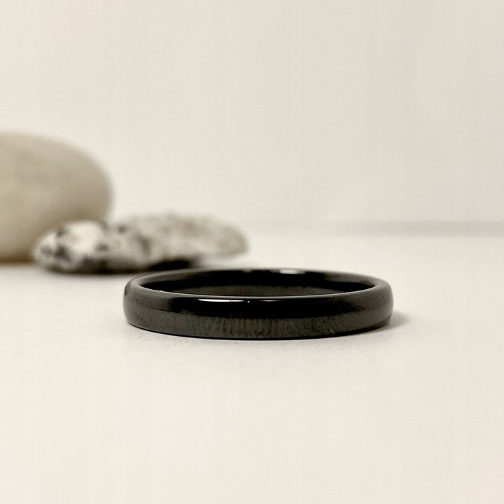 Obrączka ceramiczna czarna