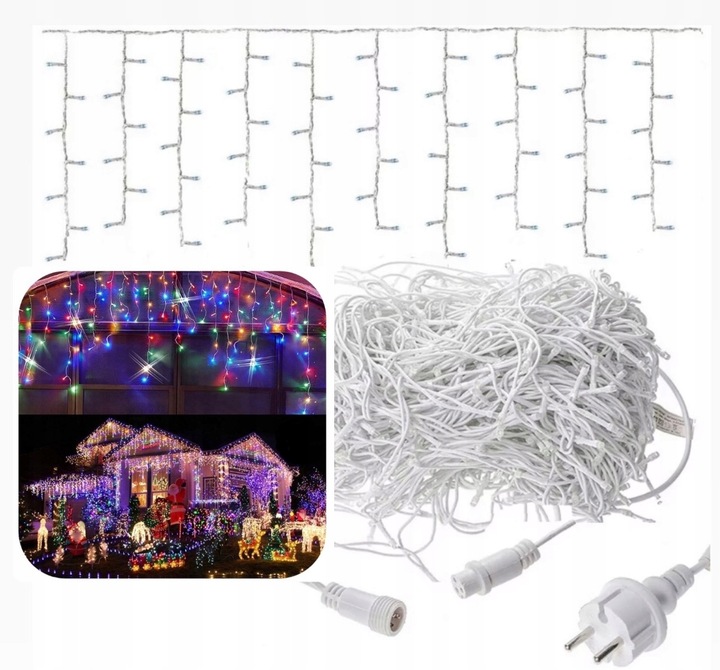 SOPLE FLASH 500 LED ZEWNĘTRZNE MULTIKOLOR KOLOROWE lampki z Flashem