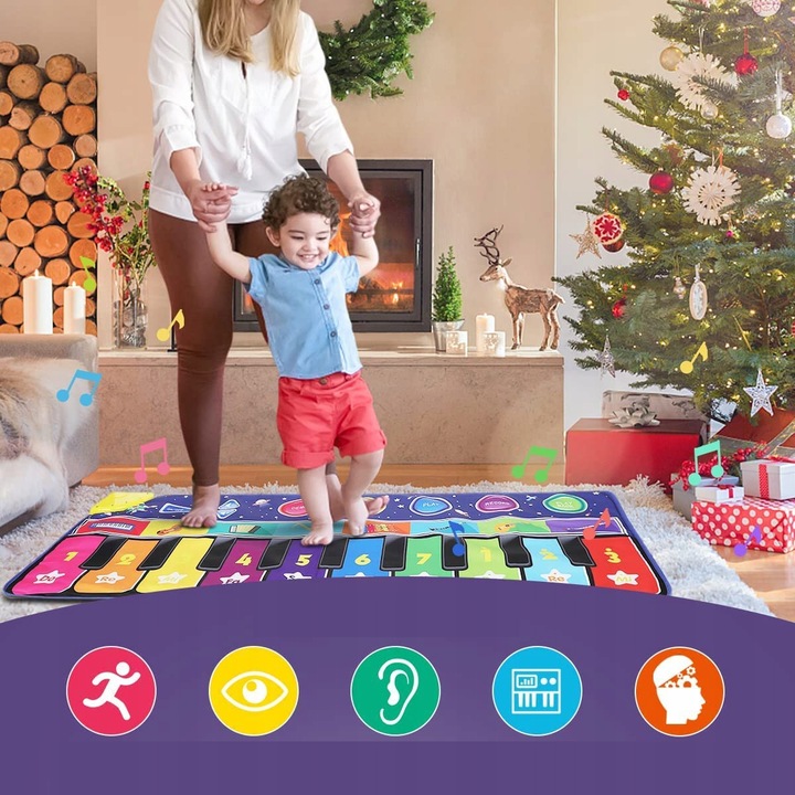 MATA MUZYCZNA EDUKACYJNA PIANINKO DLA DZIECI GRA DO TAŃCZENIA INTERAKTYWNA