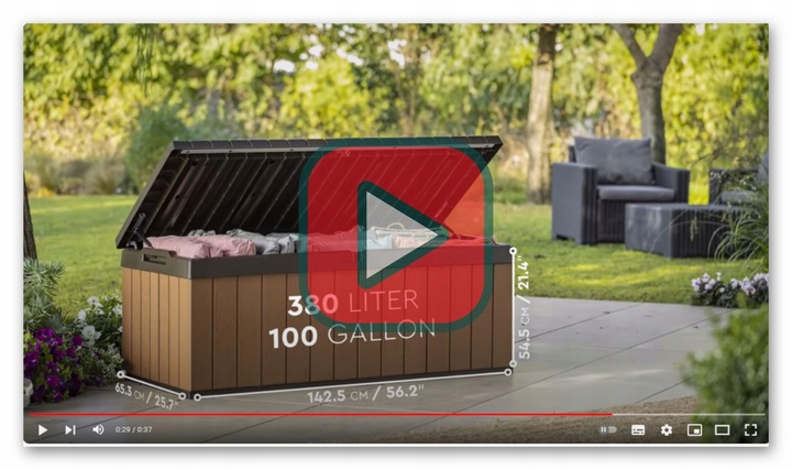 Skrzynia balkonowa ogrodowa DARWIN BOX pojemna 380L Brąz na balkon