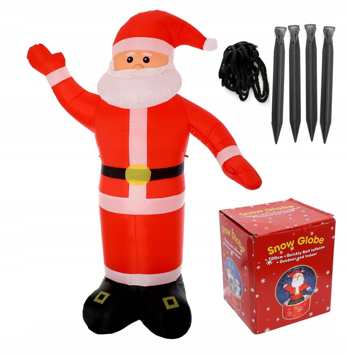 DMUCHANY MIKOŁAJ 1,2M GWIAZDOR LAMPKI choinkowe LED sople choinka ozdoby