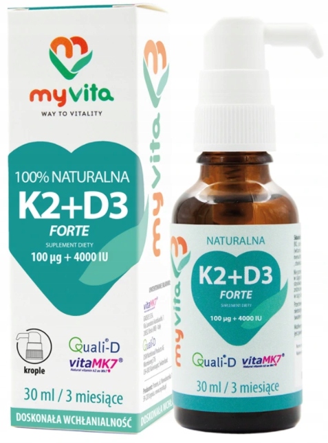MyVita Witamina K2 100mcg + D3 4000 IU FORTE 30ml