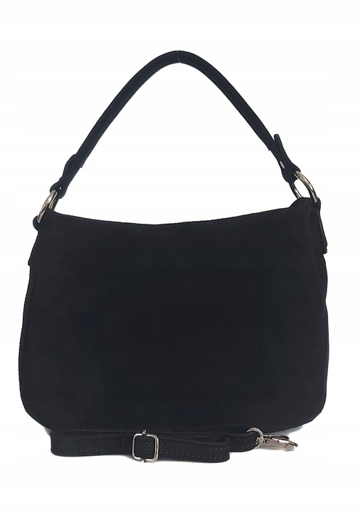 Włoska skórzana listonoszka Vera Pelle zamsz A5 Camel