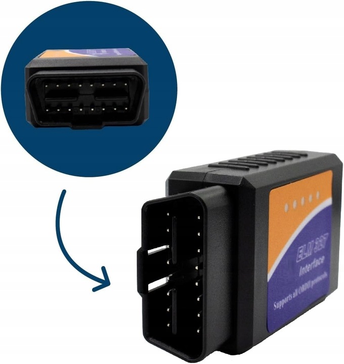 Interfejs diagnostyczny ELM327 WiFi OBD2 iPhone Android Adapter Windows