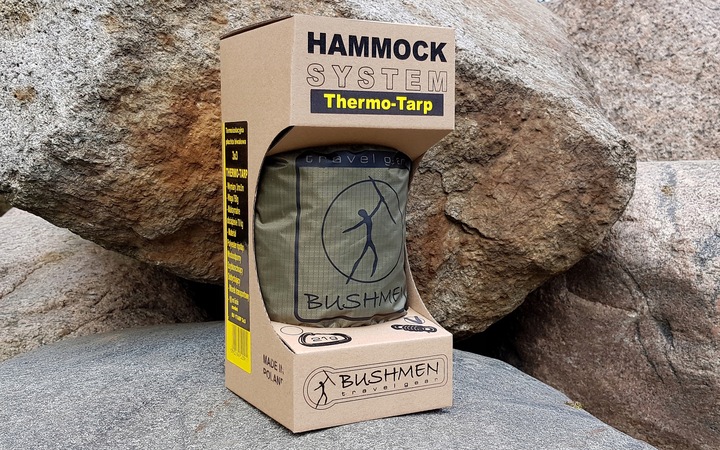 Płachta survivalowa Bushmen ThermoTarp 3x3m Tarp biwakowa do lasu IZOLOWANA
