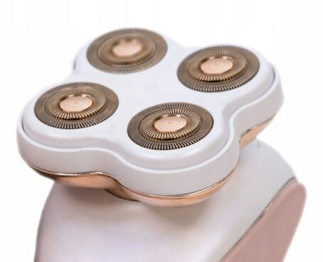 DEPILATOR DO CIAŁA GOLARKA DAMSKA MASZYNKA 4 GŁOWICE ZASILANIE USB LED