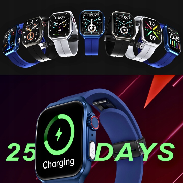 SMARTWATCH Z FUNKCJĄ POMIARU CUKRU GLUKOZA NX15 CIŚNIENIE MENU Polski WATCH