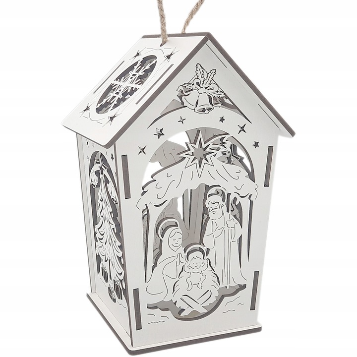 LAMPION na RORATY drewniany JAKOŚĆ BIAŁY