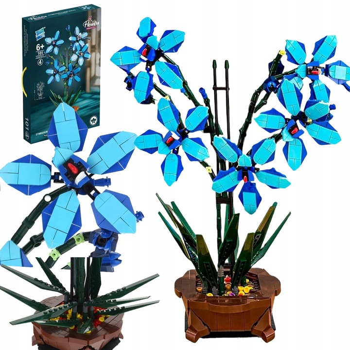 KLOCKI KWIATY BUKIET KONSTRUKCYJNE KREATYWNE PREZENT DLA NIEJ 1097ELEMENTÓW