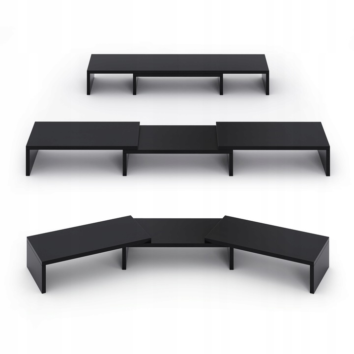 PODSTAWKA POD MONITOR PODWÓJNA REGULOWANA DŁUGOŚĆ, podnosi ekran o: 12,6 cm