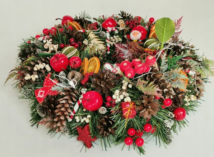 Wianek wieniec stroik 42 cm bożonarodzeniowy świąteczny