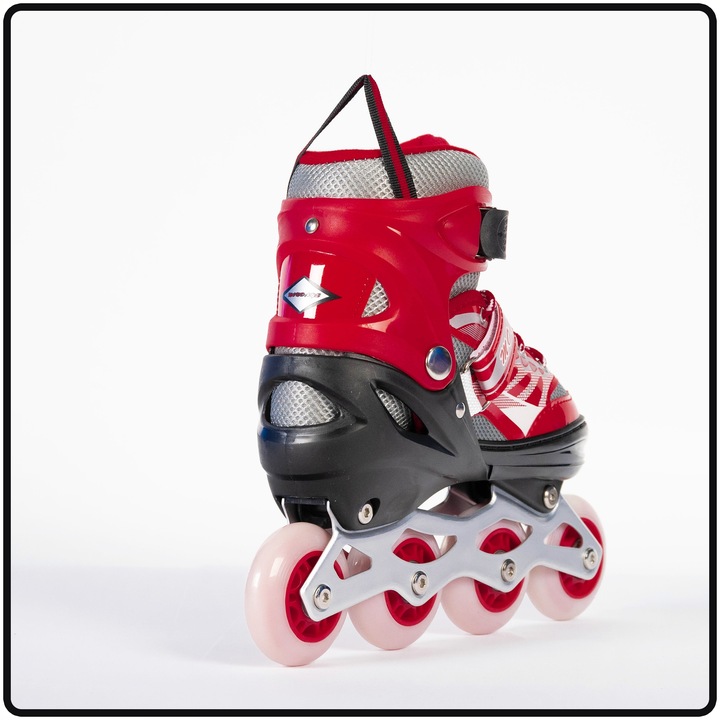 ROLKI REGULOWANE DLA DZIECI CHŁOPCA 30-33 CZARNO CZERWONE DZIECIĘCE