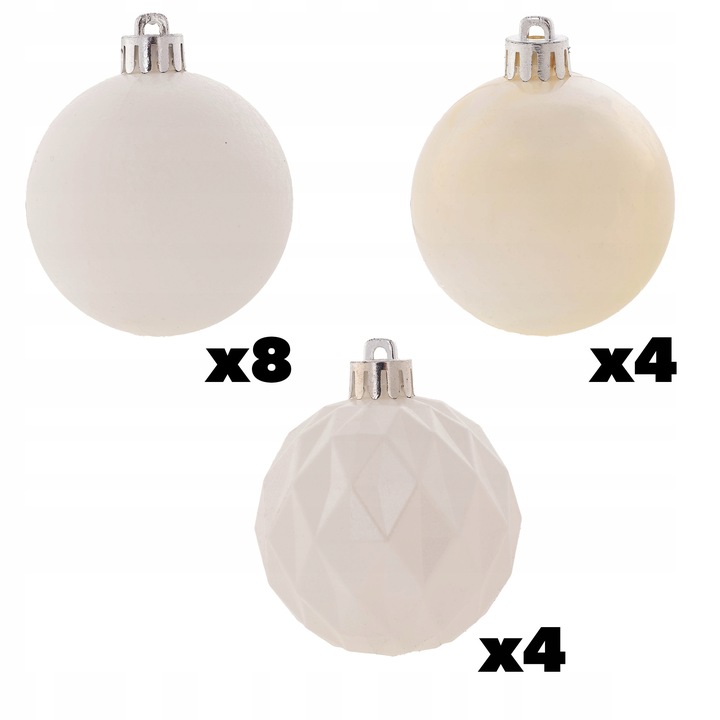 BOMBKI CHOINKOWE NIETŁUKĄCE BOMBKA NA CHOINKĘ OZDOBY ŚWIĄTECZNE ZESTAW 16x