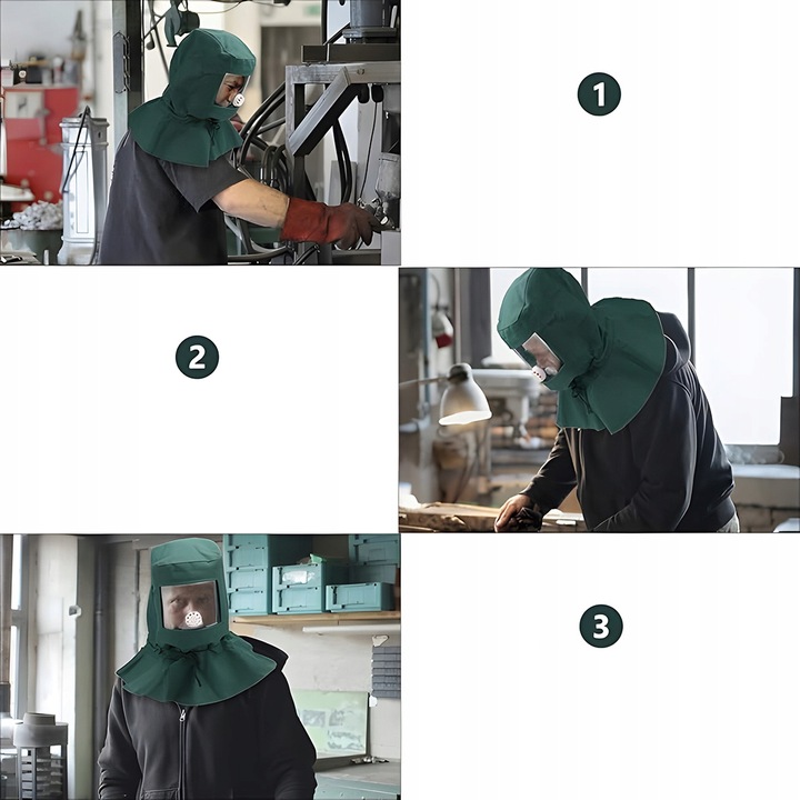 MASKA DO PIASKOWANIA OCHRONNA KASK PIASKOWANIE