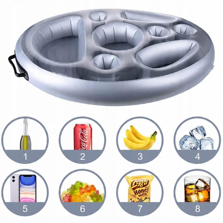PŁYWAJĄCY STOLIK DO BASENU JACUZZI DMUCHANY BAREK NAPOJE DRINKI PRZEKĄSKI