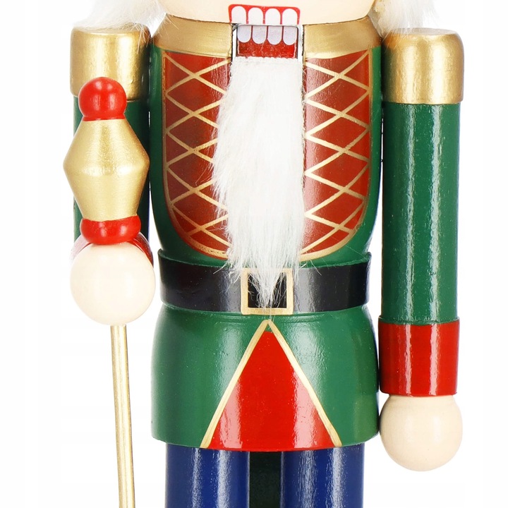 DZIADEK DO ORZECHÓW DREWNIANY ozdoba świąteczna XXL figurka PREMIUM 38 cm