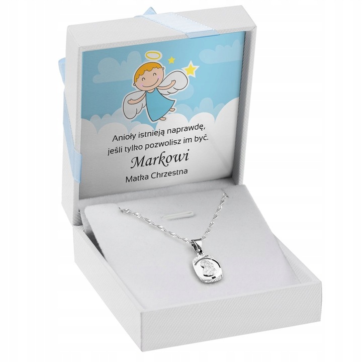 Srebrny medalik Matka Częstochowska pr. 925 Grawer