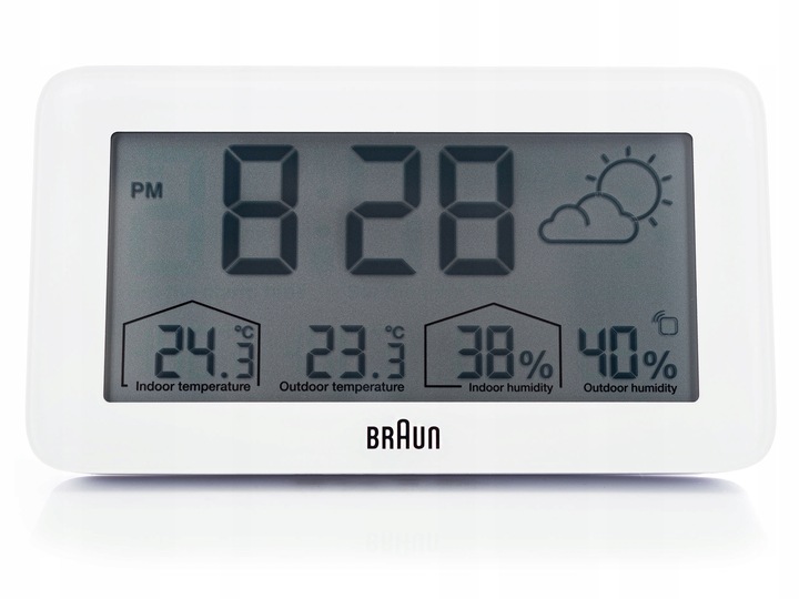 BUDZIK BRAUN BC13WP-DCF ALARM DRZEMKA TERMOMETR