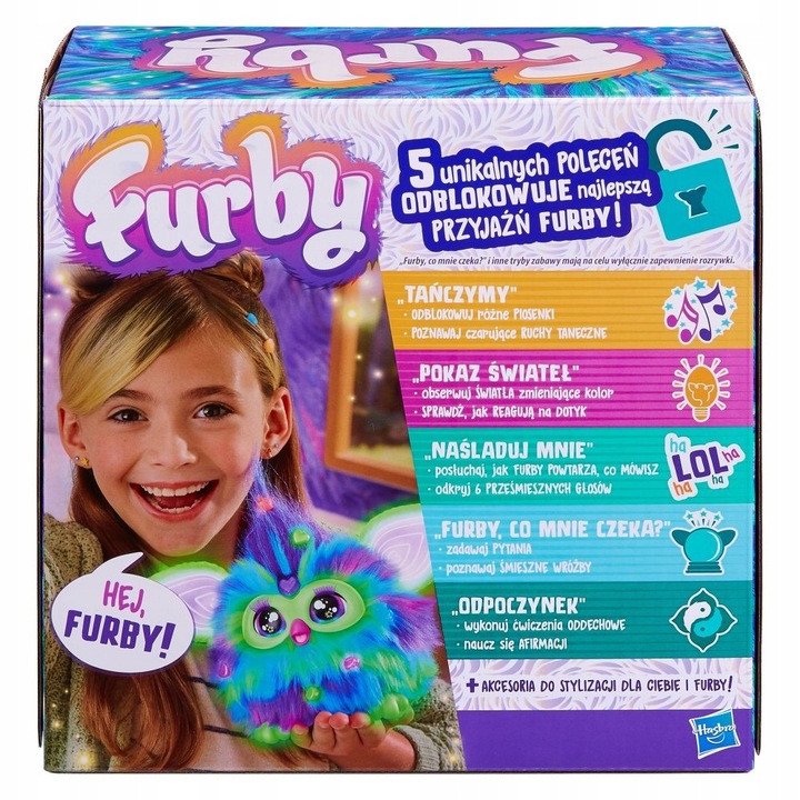 FURBY 2.0 Interaktywna maskotka Zorza Galaxy Świeci w ciemności F8901