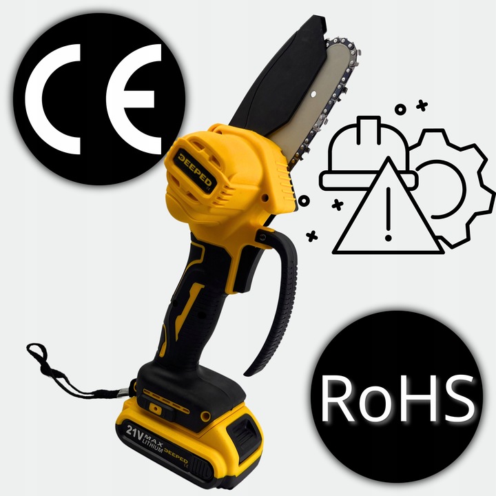 Piła Łańcuchowa Akumulatorowa Mini Pilarka 4''/6'' cali 2xAKU 2xPROWADNICE