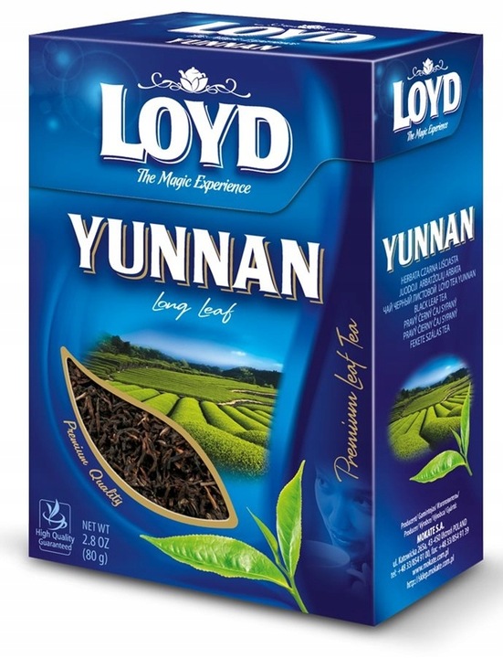 Chińska Herbata Czarna Liściasta Yunnan Long Leaf Bogaty Smak 80g LOYD