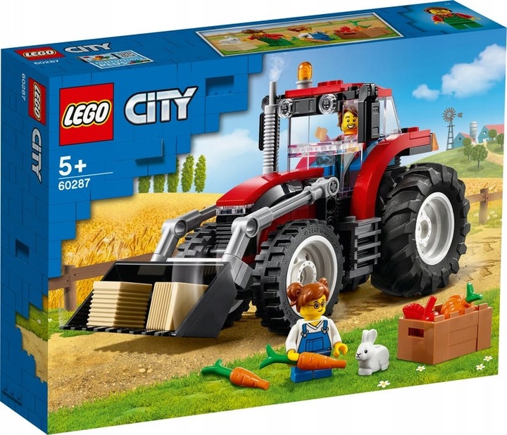 LEGO City 60287 Traktor Łyżka Ciągnik Rolniczy Klocki 5+ Torba