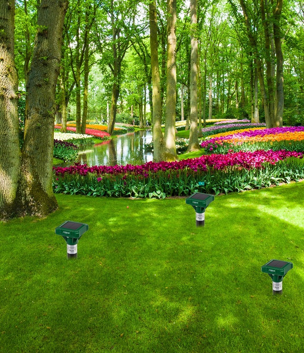 SOLARNY ODSTRASZACZ KRETÓW MOCNY NA GRYZONIE IP65 DO 560m 50-60dB 2SZT.