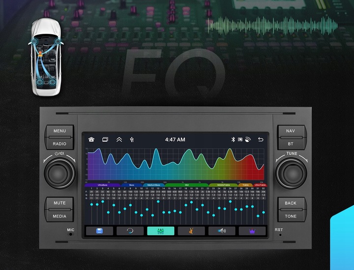 RADIO SAMOCHODOWE do FORD KUGA S-MAX C-MAX CARPLAY 4GB RDS GPS WIFI ANDROID