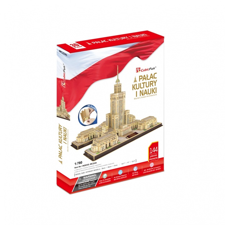 CUBIC FUN PUZZLE 3D Katedra Wawel Zamek Królewski Pałac Kultury F. Szczecin