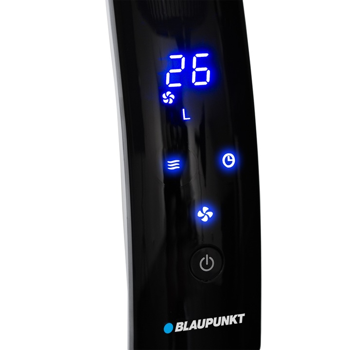 CICHY MOCNY WENTYLATOR WIATRAK PODŁOGOWY BLAUPUNKT ASF701 40dB 55W PILOT