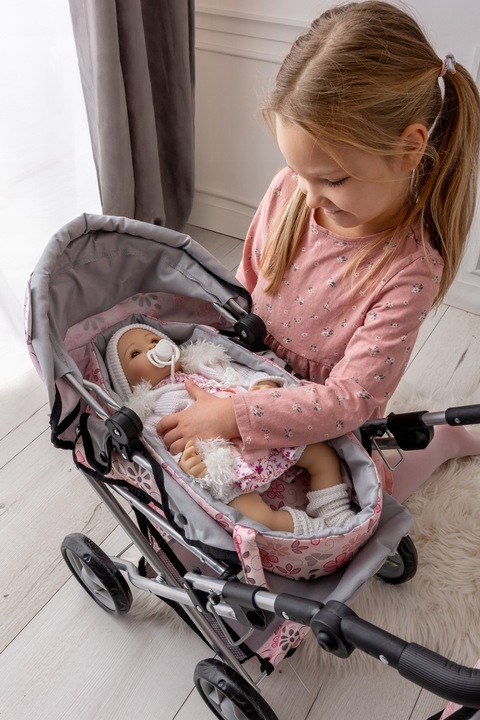 Doris WÓZEK DLA LALEK 3w1 głęboki spacerowy TORBA TOREBKA przewijak