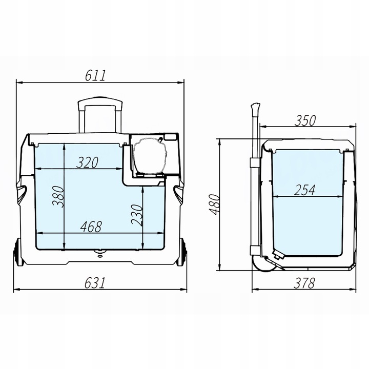 LODÓWKA METEOR CX40 KOMPRESOROWA TURYSTYCZNA SAMOCHODOWA NA PIKNIK NA RYBY