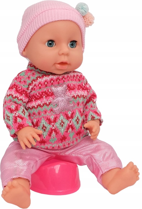 LALKA BOBAS INTERAKTYWNA SIKA PIJE PŁACZE GAWORZY 43cm Akcesoria 8 FUNKCJI