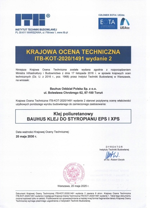 KLEJ do styropianu EPS XPS pianoklej 2szt + PISTOLET do pianokleju ZESTAW