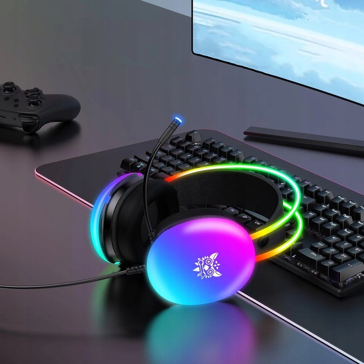 ONIKUMA X25 SŁUCHAWKI GAMINGOWE NAUSZNE PRZEWODOWE Z MIKROFONEM DO PC RGB