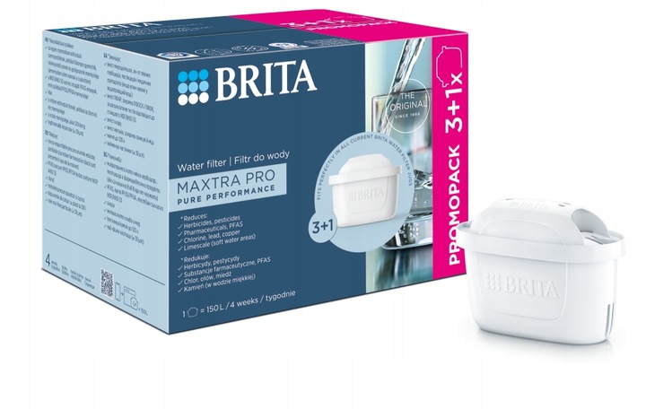 Wkład filtrujący wodę do dzbanka BRITA Maxtra PRO Pure Performance 3+1 szt