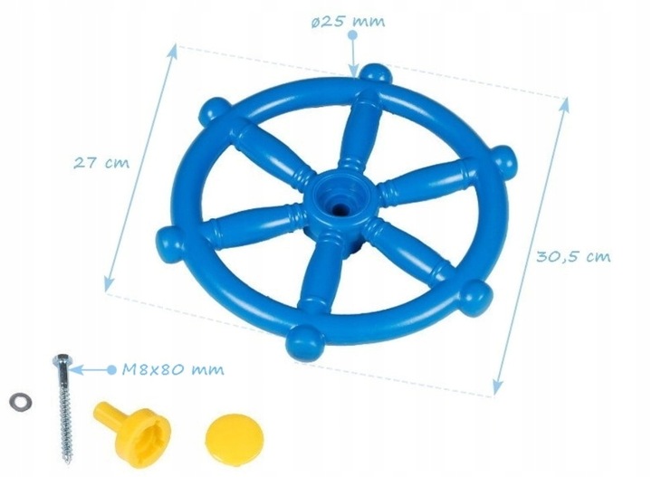 STER KAPITANA KOŁO STEROWE NA PLAC ZABAW 34cm -- KOLORY --