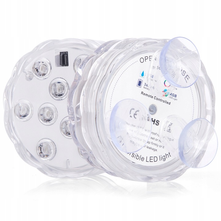 4x OŚWIETLENIE BASENU PODWODNE BASENOWE LAMPKA LED RGB Z PILOT