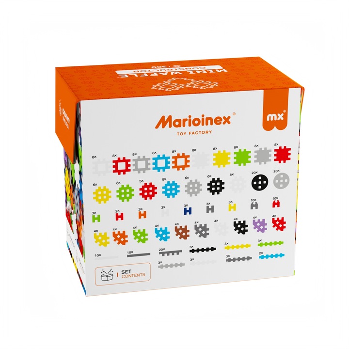 Klocki Marioinex Mini Waffle Konstruktor 300 elementów + 50