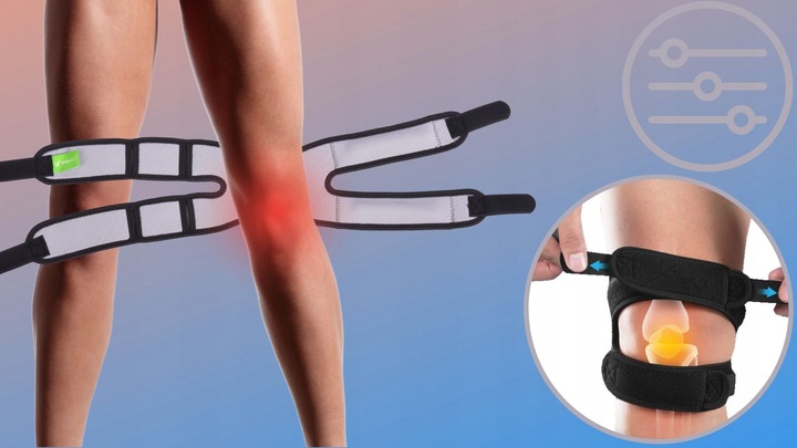 OPASKA STABILIZATOR KOLANA RZEPKI DOBRZE PODTRZYMUJE KOLANO DO BIEGANIA BÓL