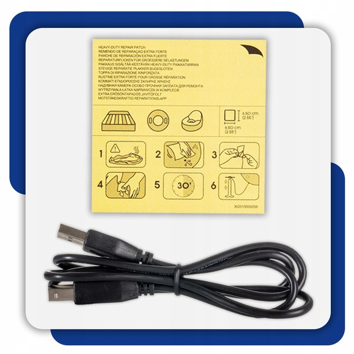 MATERAC DMUCHANY Z POMPKĄ USB ŁÓŻKO DO SPANIA 203 x 152 CM BESTWAY 671BS