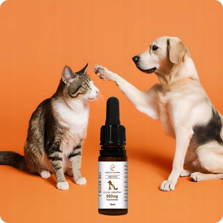 Olejek CBD dla Psa i Kota 5% 500 mg | Weterynaryjny | Bez THC | Bezsmakowy