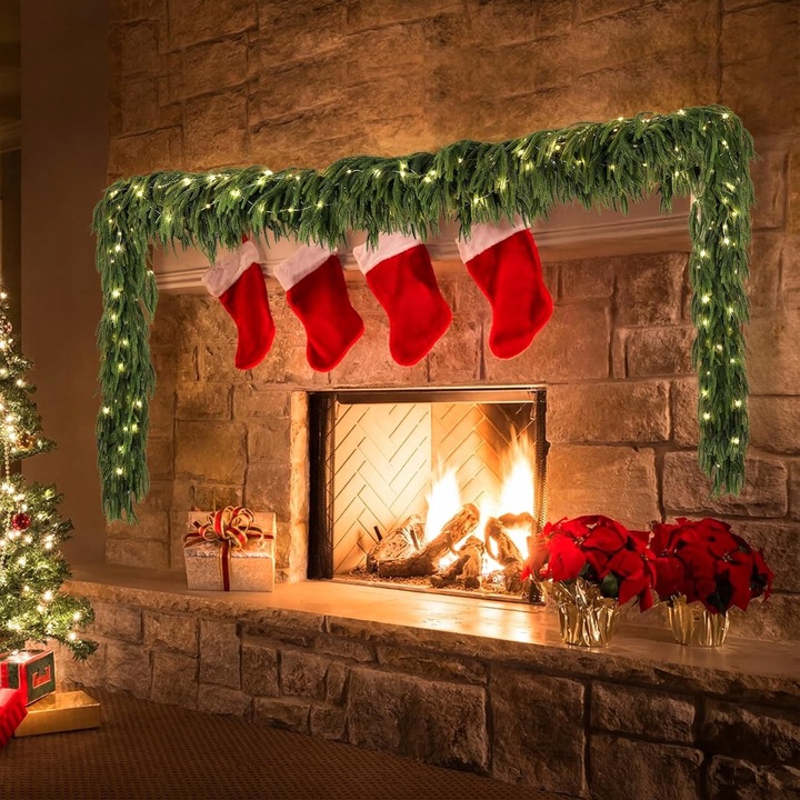 GIRLANDA CEDROWA ŚWIĄTECZNA 180CM ZIELONA DO DOMU I RESTAURACJI