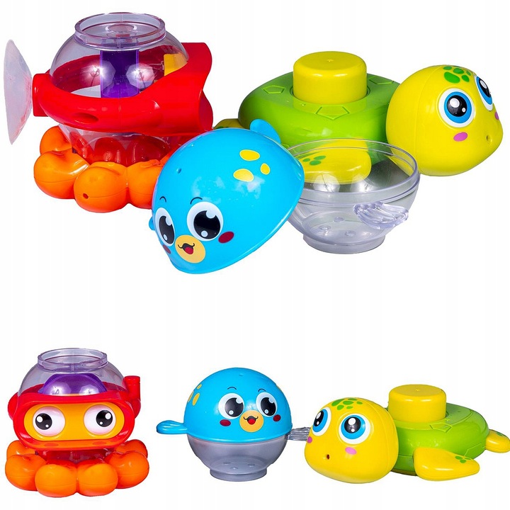 SMILY PLAY ZWIERZĄTKA WESOŁA PIRAMIDKA DO KĄPIELI zabawka dla malucha +6 m