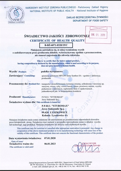 Termobox 36,8L pojemnik styropianowy LODÓWKA TERMO