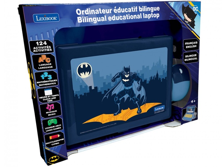 Dwujęzyczny laptop edukacyjny Lexibook Batman pol/ang komputerek dla dzieci