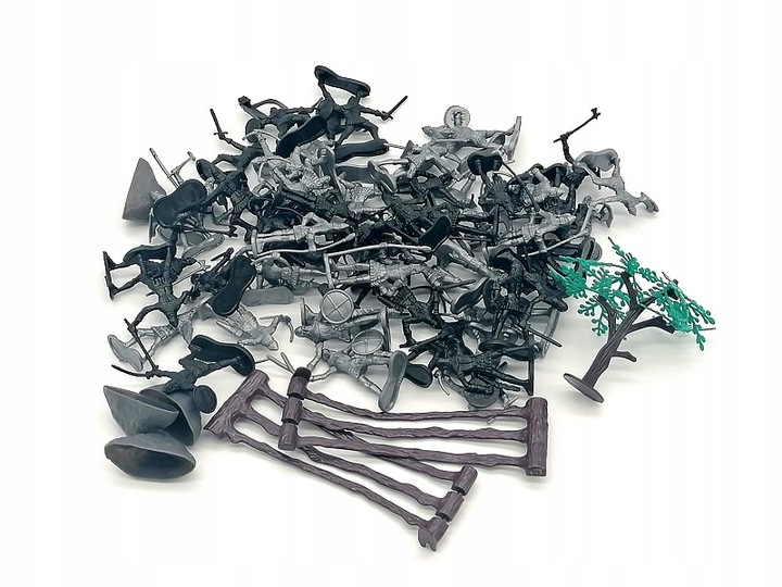 Drewniany Zamek RYCERZE RYCERZYKI ŻOŁNIERZE 60szt