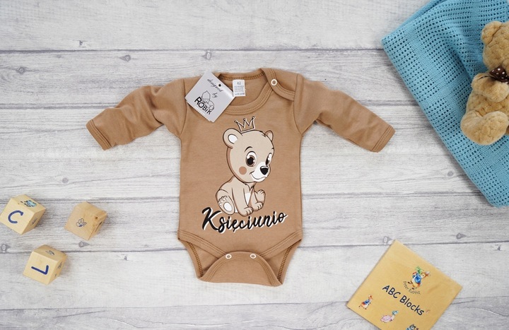 BODY r.110 kawowe miś wzór 708 KSIĘCIUNIO