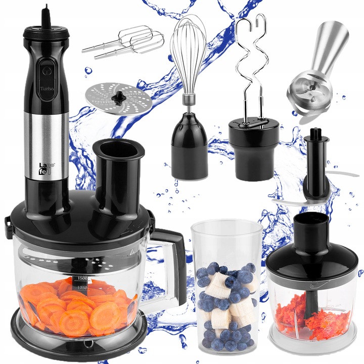 BLENDER RĘCZNY MIKSER TURBO ROBOT MALAKSER WIELOFUNKCYJNY 10w1 2 TARCZE