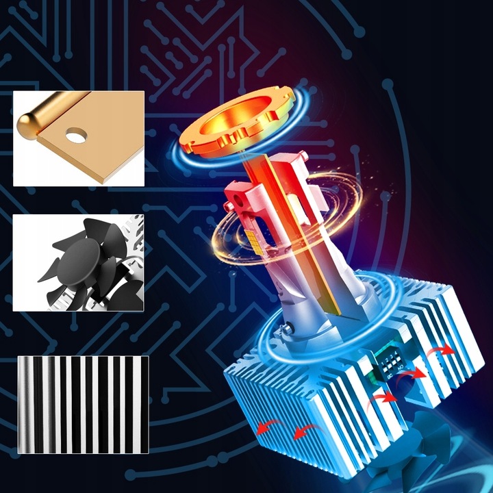 ŻARNIKI ŻARÓWKI XENON LED XSTORM R25 D3S D3R P&P CANBUS 25000LM 70W